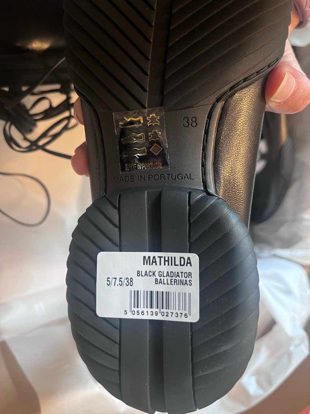 Miista Mathilda Black Gladiator Ballerinas EU 38 - Picture 10 of 15